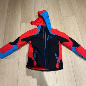 Spyder Kids Black and Red Puffer Jacket